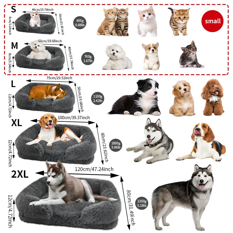 Thickened Orthopedic Dog Bed for Large Dogs Washable Cover