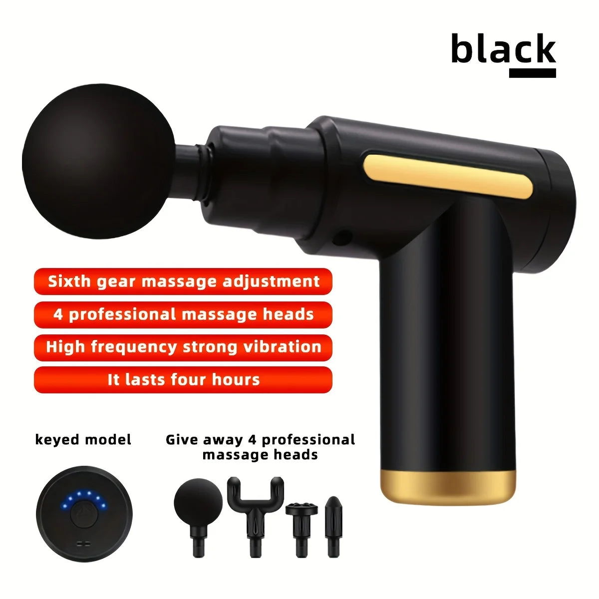 Long Endurance Type C Massage Gun Six Levels Quiet Fascia