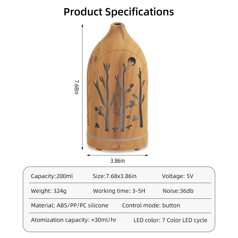 7 Color LED Essential Oil Diffuser Large Capacity Humidifier