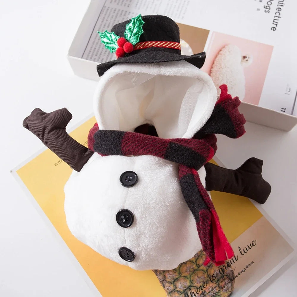 Christmas Snowman Dog Costume Winter Outfit For Small Dogs