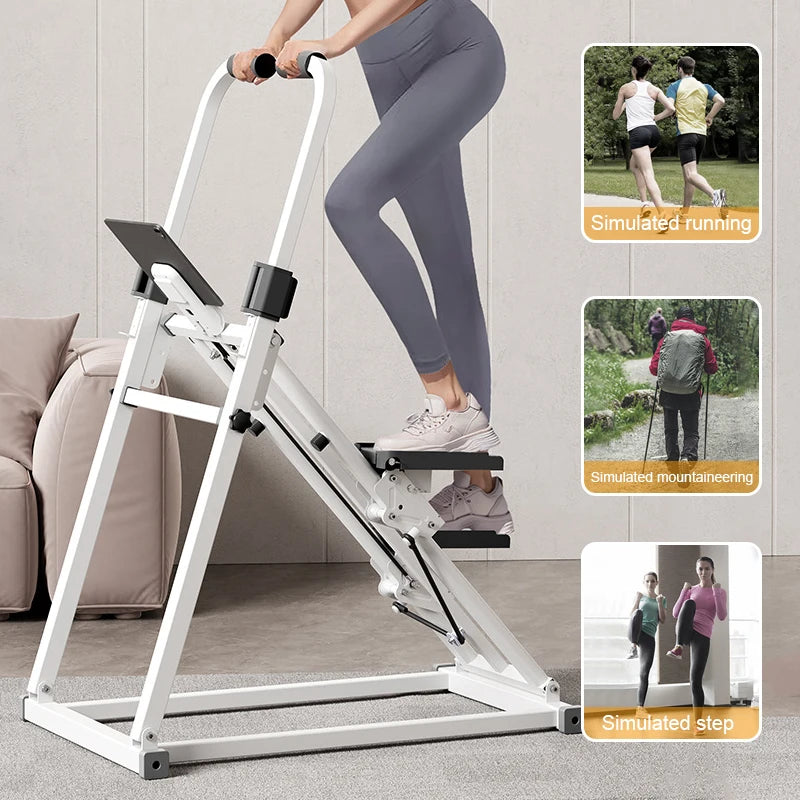 Vertical Climbing Machine Folding White Gym Cardio Strength