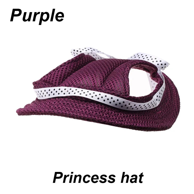 Pet Dog Sun Hat With Ear Holes Adjustable Cap For Dogs