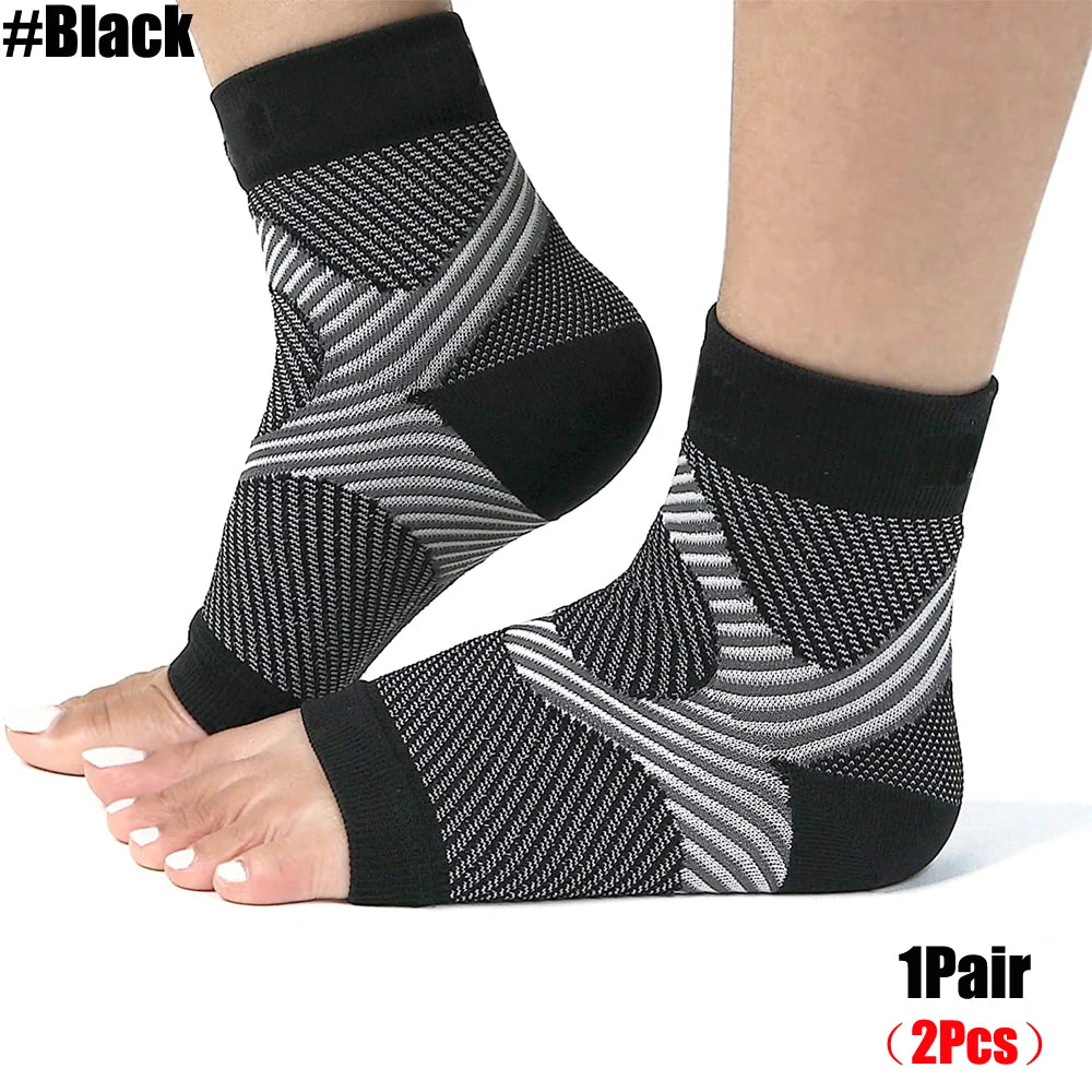 1pair  Ankle Support Plantar Fasciitis Compression Socks for Women and Men,Ankle Compression Sleeve for Basketball Football