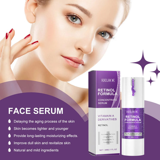 Retinol facial essence improves dull skin, improves skin elasticity, moisturizes and brightens skin care facial essential oil