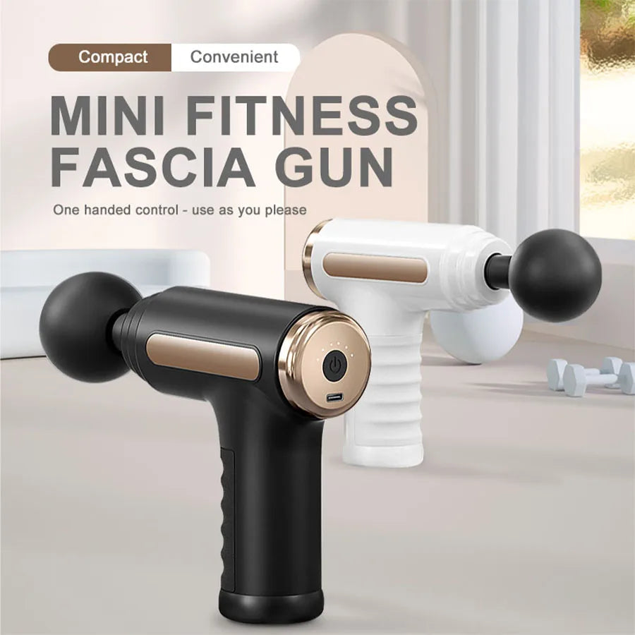 Fitness Massager Fascia Gun With 4 Replaceable Heads