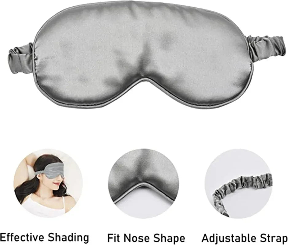 Imitated Silk Sleep Eye Patch Mask With Elastic Headband