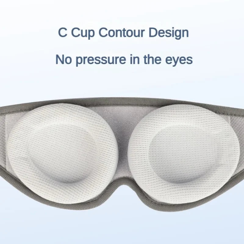 Soft Sleep Mask 100 Percent Blackout 3D Eye Mask Adjustable