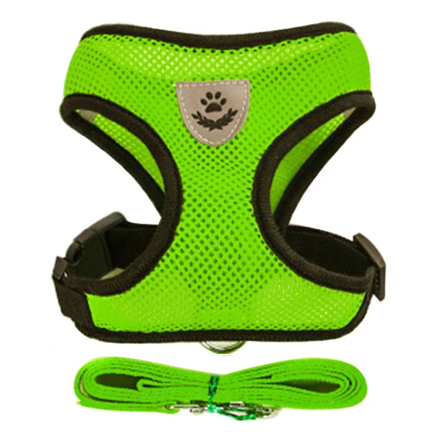 Adjustable Mesh Dog Harness Leash Polyester For Small Pets