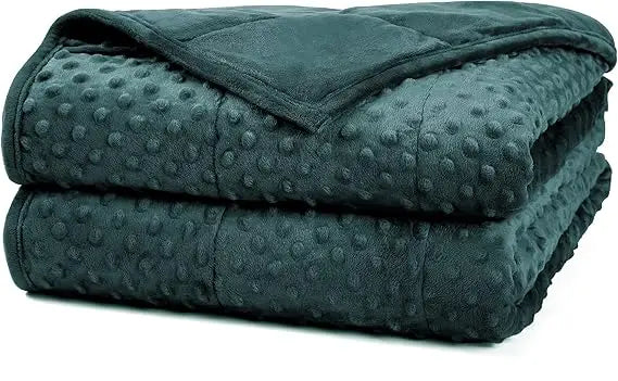 Twin Size 20 Pound Weighted Blanket 48x72 Green Breathable