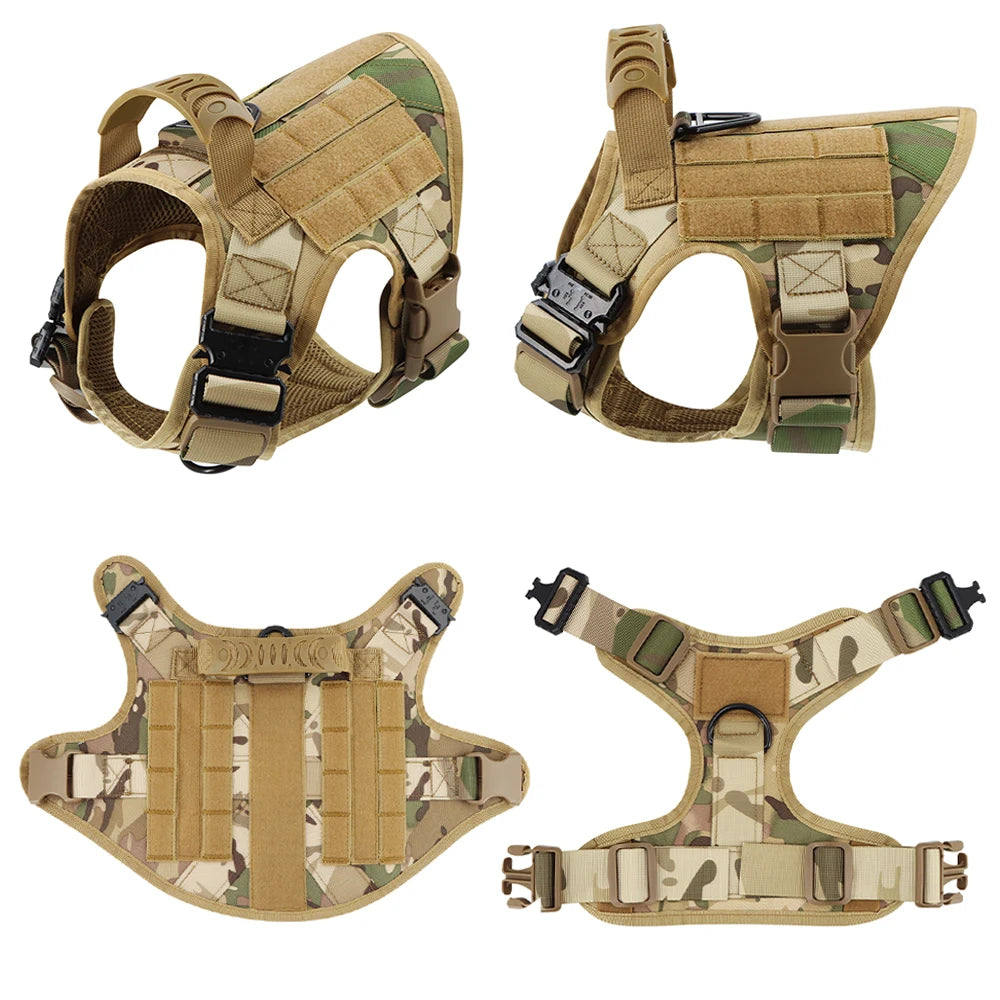 Tactical Dog Harness With Patches For Medium To Large Dogs