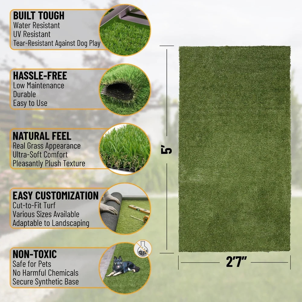 Pet Training Grass Pad 3x5 Fake Grass Floor Mat Indoor Use