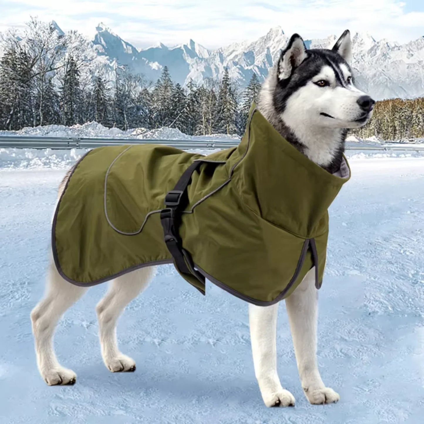 Windproof Leather Dog Raincoat Winter Jacket For Pets