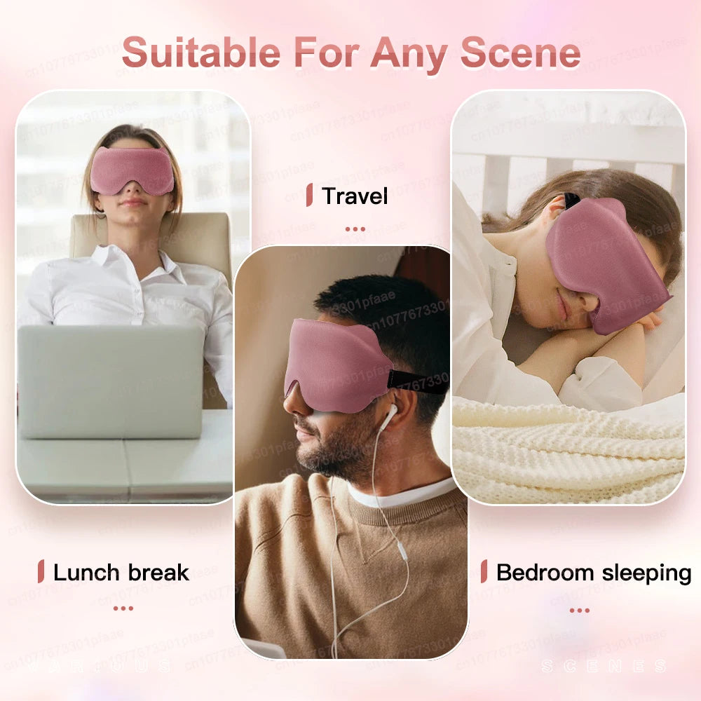 3D Sleep Mask Blindfold Light Blocking Eye Shade Memory Foam