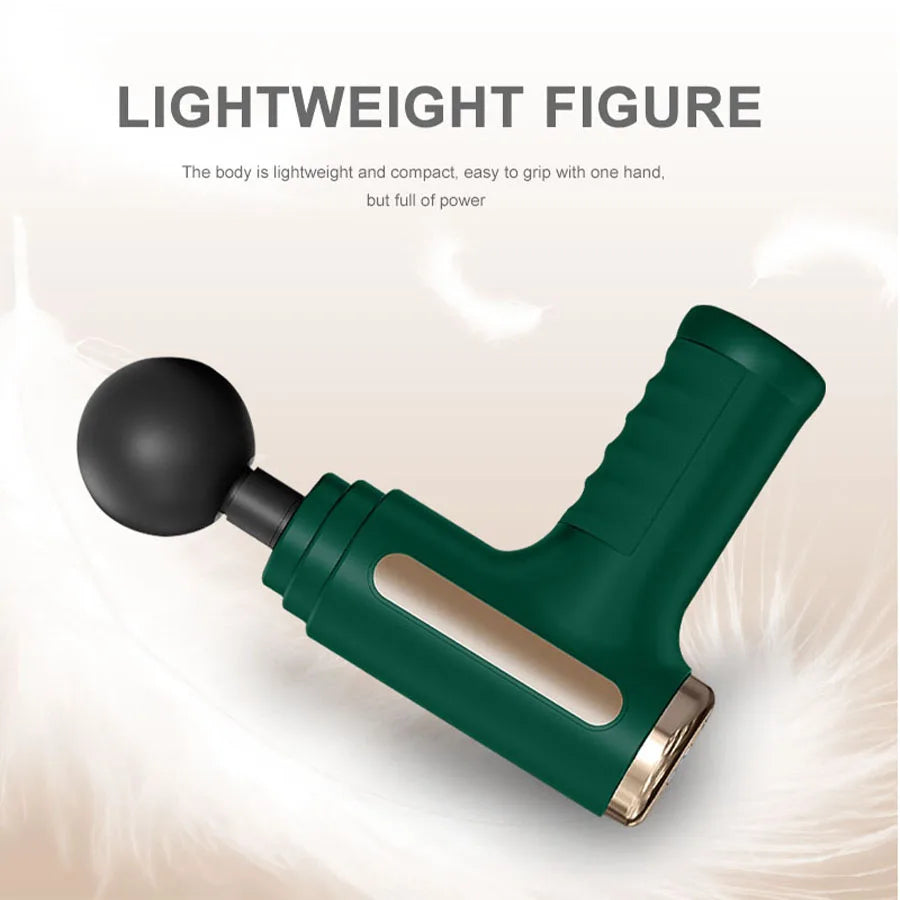 Fitness Massager Fascia Gun With 4 Replaceable Heads