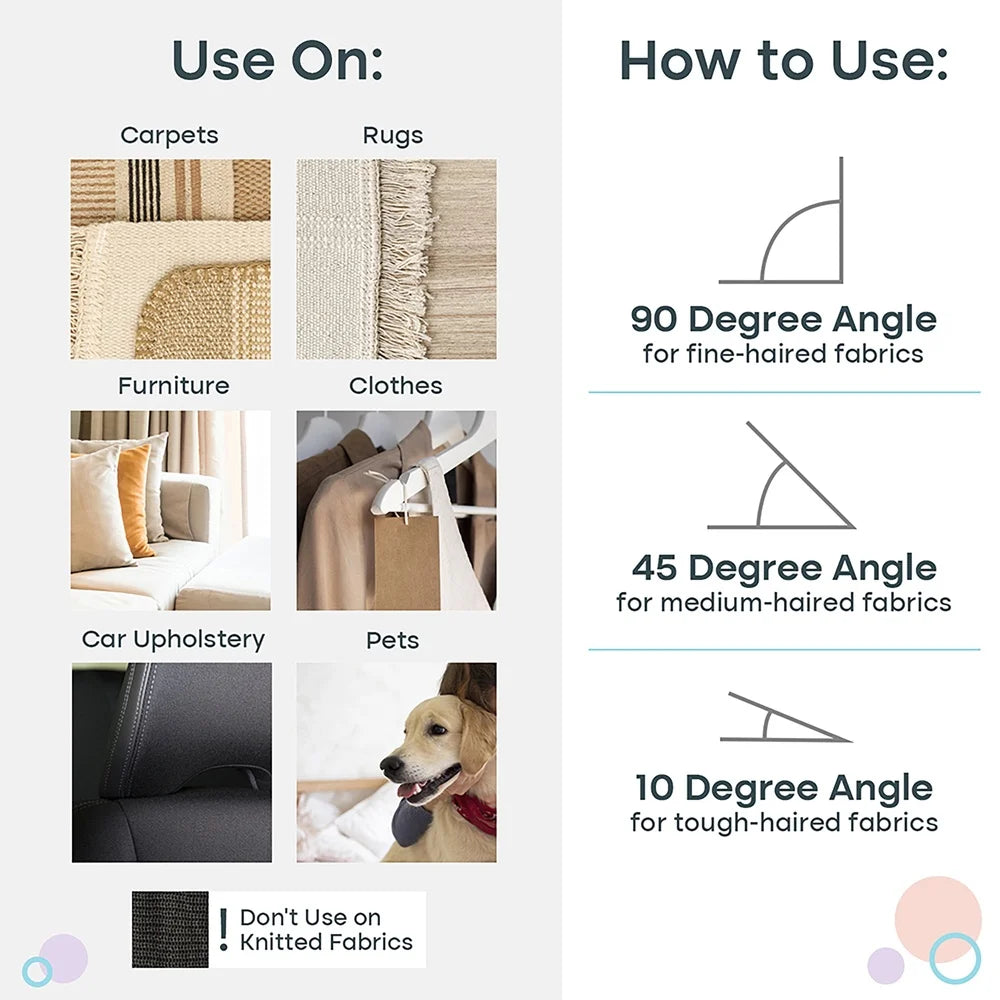 Reusable Pet Hair Remover Brush For Rugs Clothes Furniture