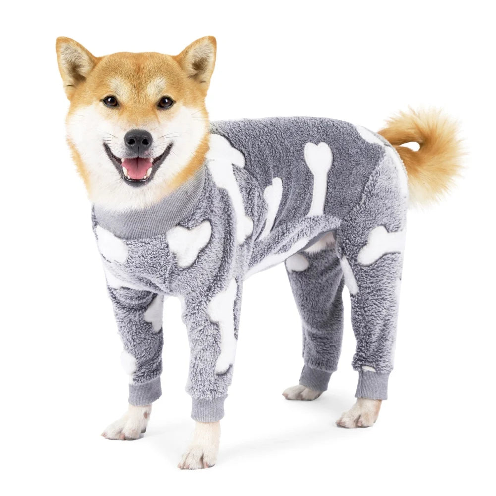 Cozy Winter Fleece Dog Jumpsuit For Small To XXL Dogs