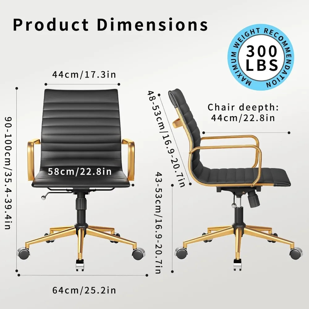 Ergonomic Desk Chair With Armrests And Wheels Home Office