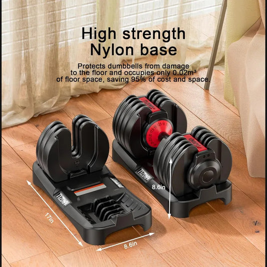 Adjustable Dumbbell Set 52.5 Lbs Pair 105 Lbs Total 15 in 1