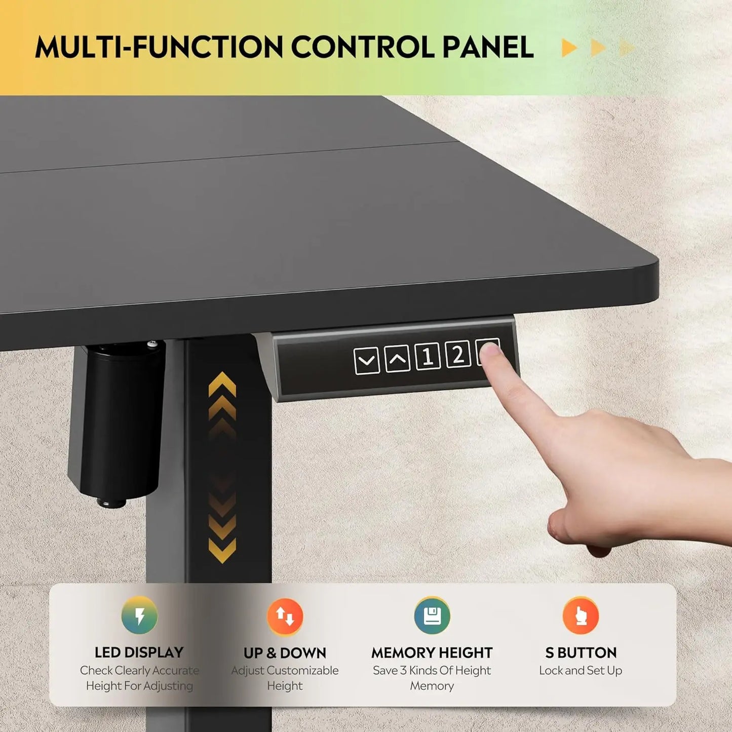 Standing Desk Adjustable Height Sit to Stand Headphone Hook