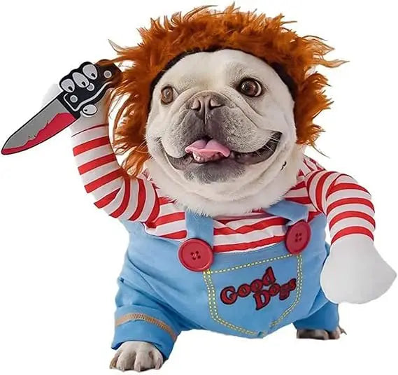 Funny Deadly Doll Dog Costume Small Medium Dogs Cosplay