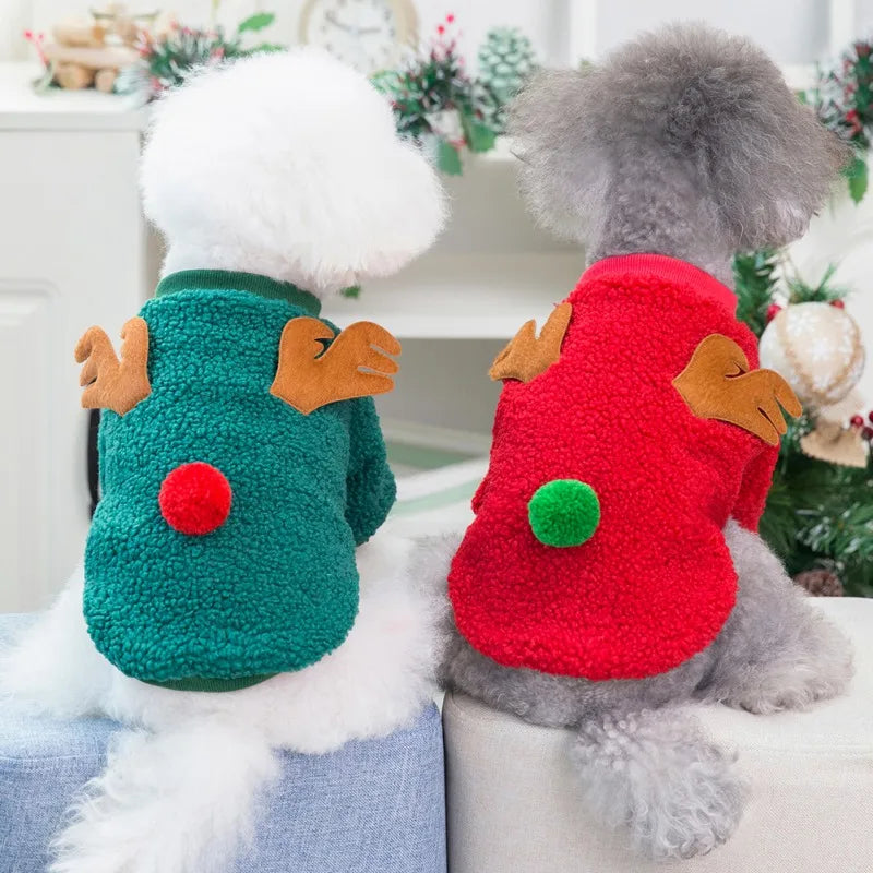 Christmas Pet Fleece Sweater for Small Dogs and Cats