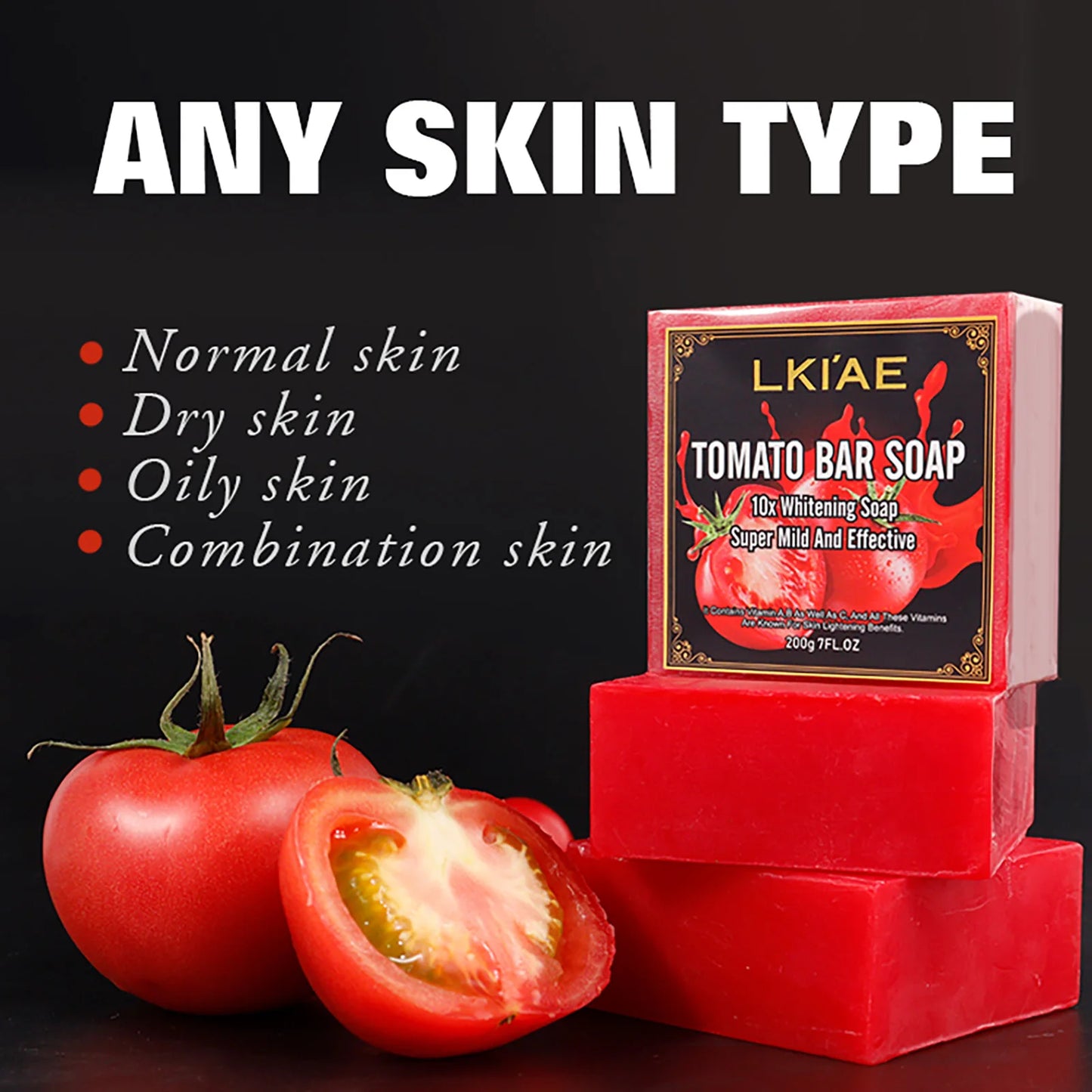 AILKE Organic Tomato Soap Bar Whitening For Face And Body