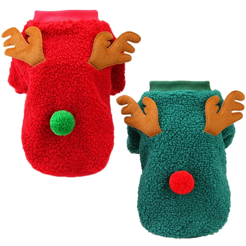 Christmas Pet Fleece Sweater for Small Dogs and Cats
