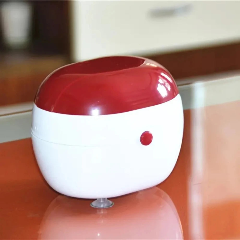 Portable Ultrasonic Denture Cleaner with Filtration, Automatic Sonic Dental Cleaner Box for Retainers, Mouth Guards, Clear Brace