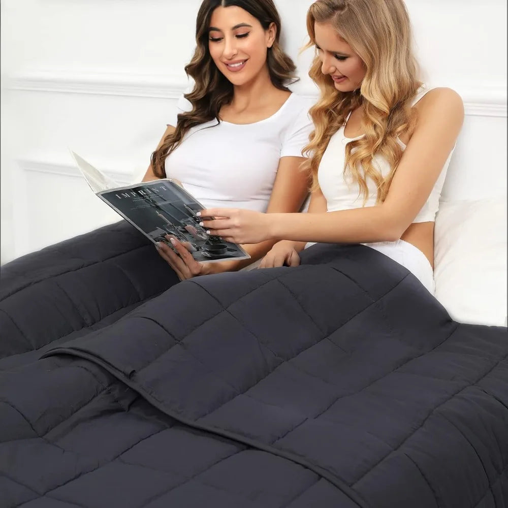 Dark Grey Weighted Blanket For Adults 20lb King Size 88x104