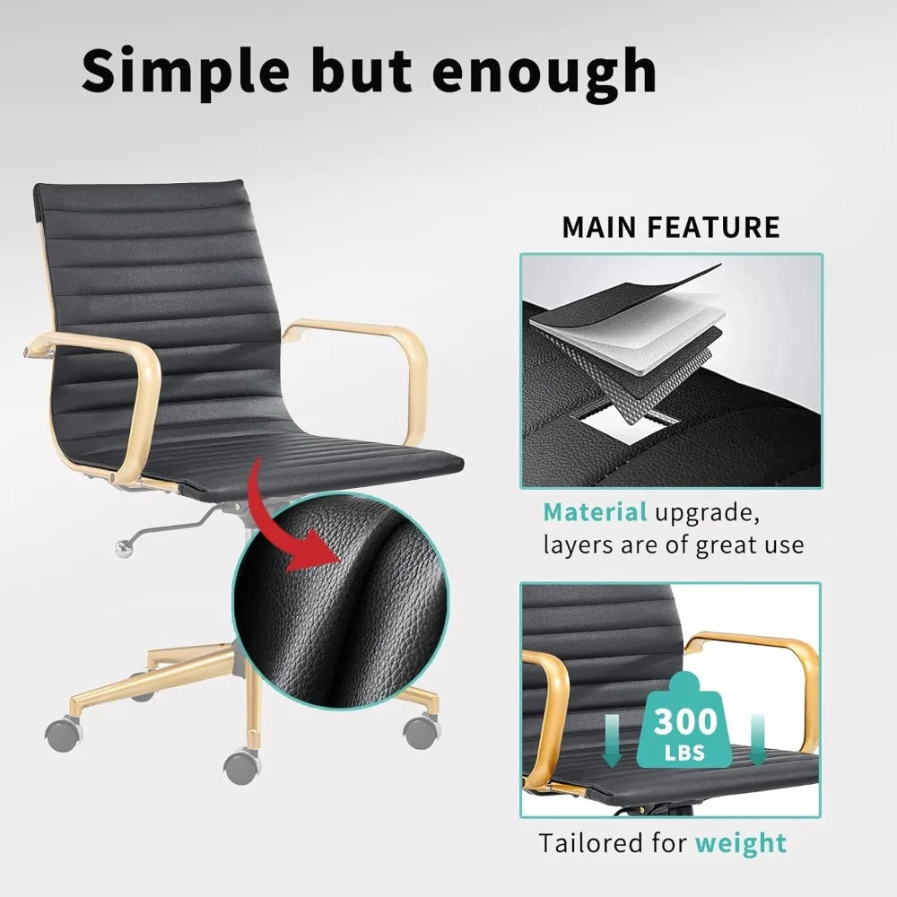 Ergonomic Desk Chair With Armrests And Wheels Home Office