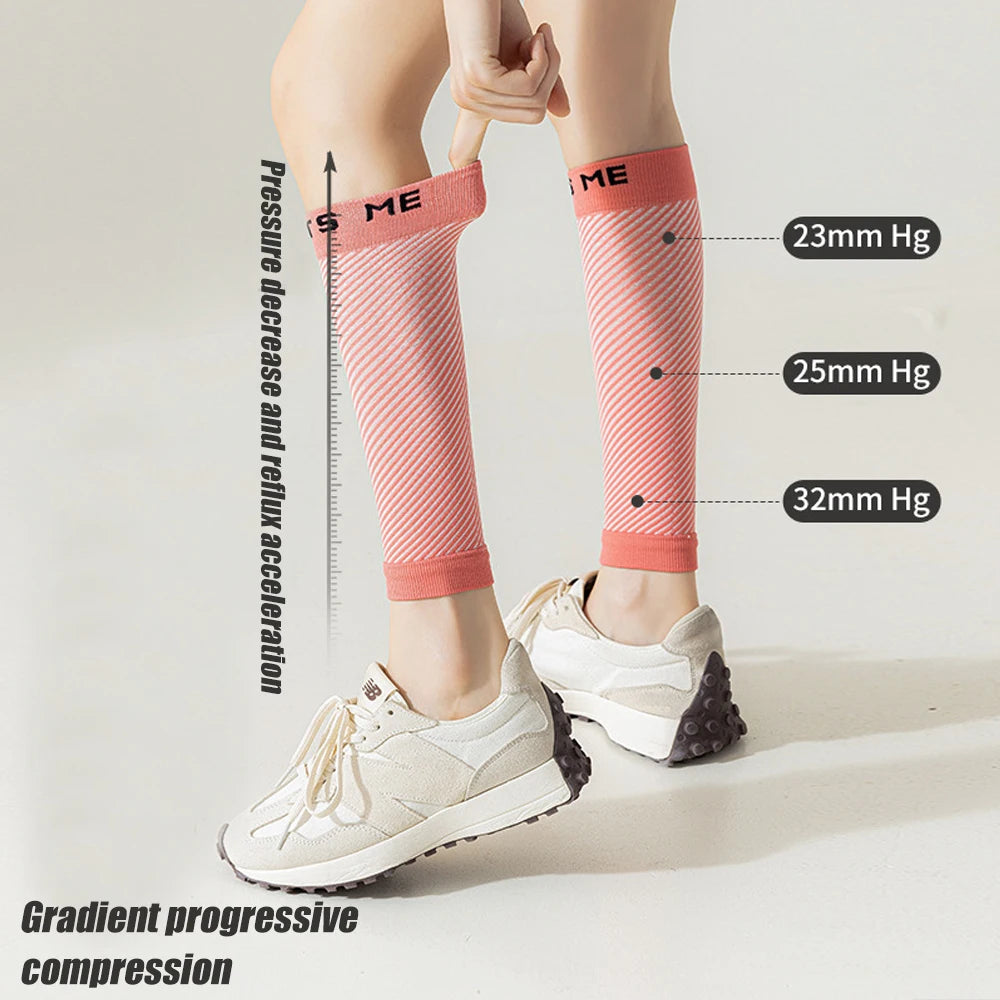 1Pair Calf Compression Sleeves for Men & Women (23-32 mmHg),Footless Compression Socks for Varicose Veins & Shin Splint Relief