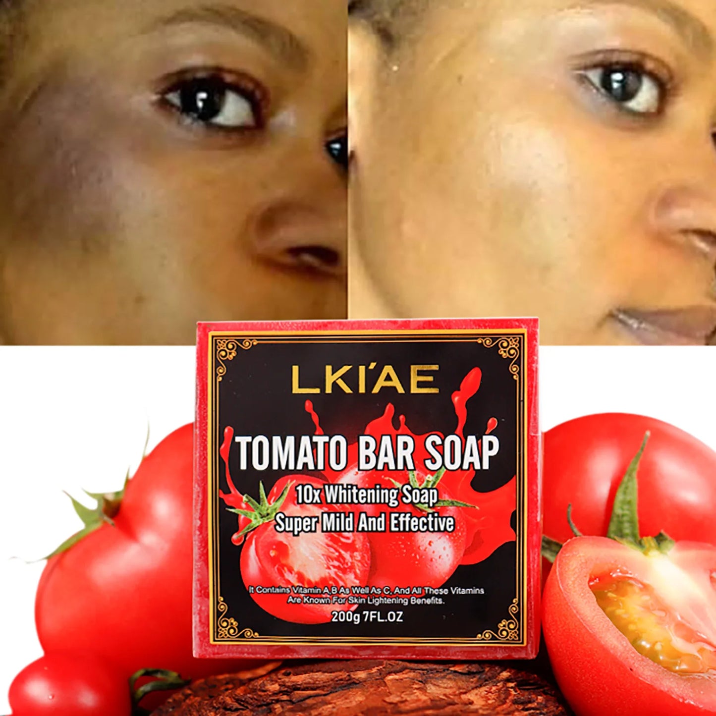 AILKE Organic Tomato Soap Bar Whitening For Face And Body