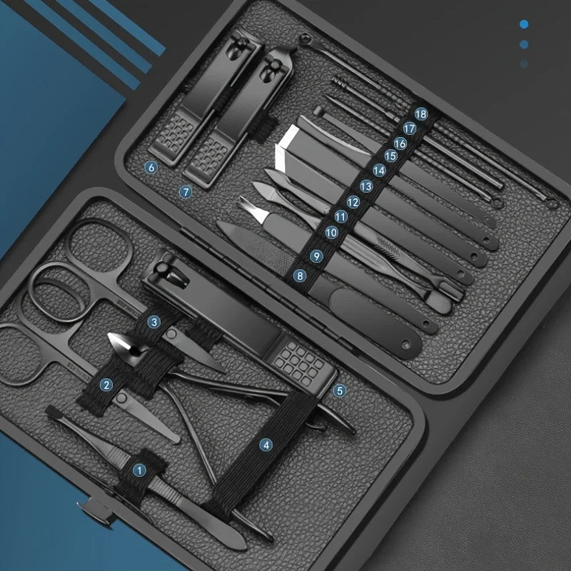 Stainless Steel Nail Clipper Set 18pcs Home Beauty Kit