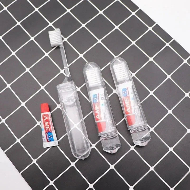 1/5 PC Portable Mini Travel Toothbrush Toothpaste Set Adult Outgoing Camp Disposable Toothbrush Carry-on Deep Cleaning Oral Care