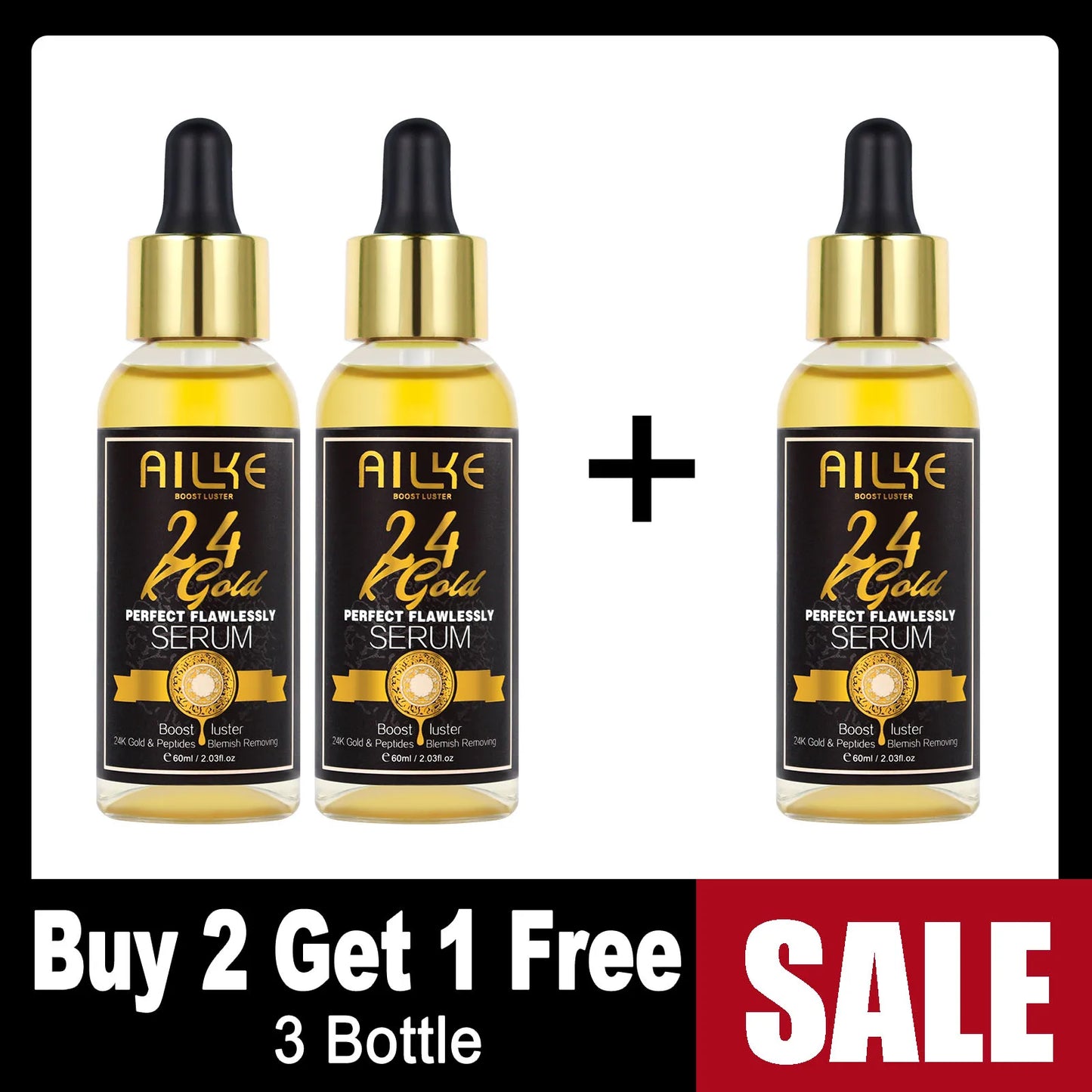 Ailke 24K Gold Flawless Body Oil Whitening Brightening