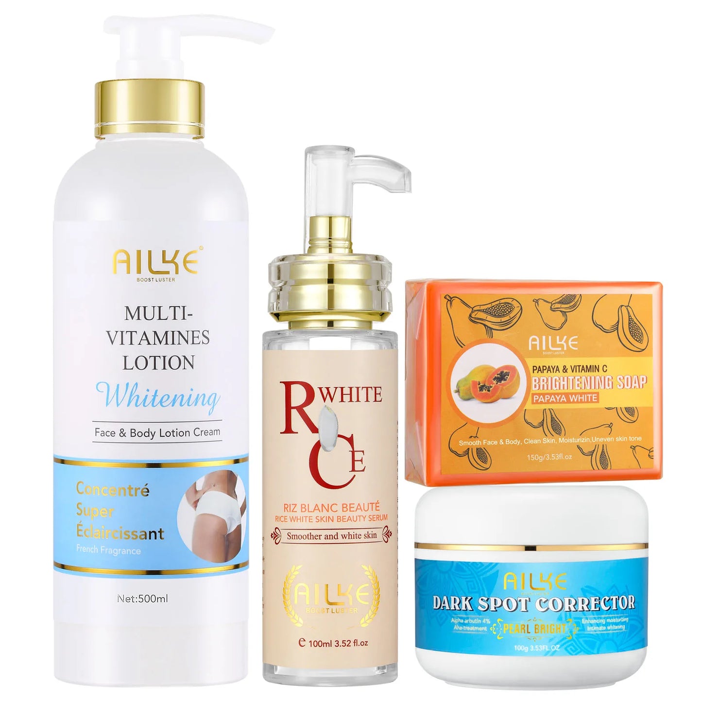 AILKE Natural Multi Vitamin Skin Care Kit Whitening