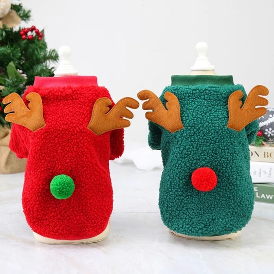 Christmas Pet Fleece Sweater for Small Dogs and Cats