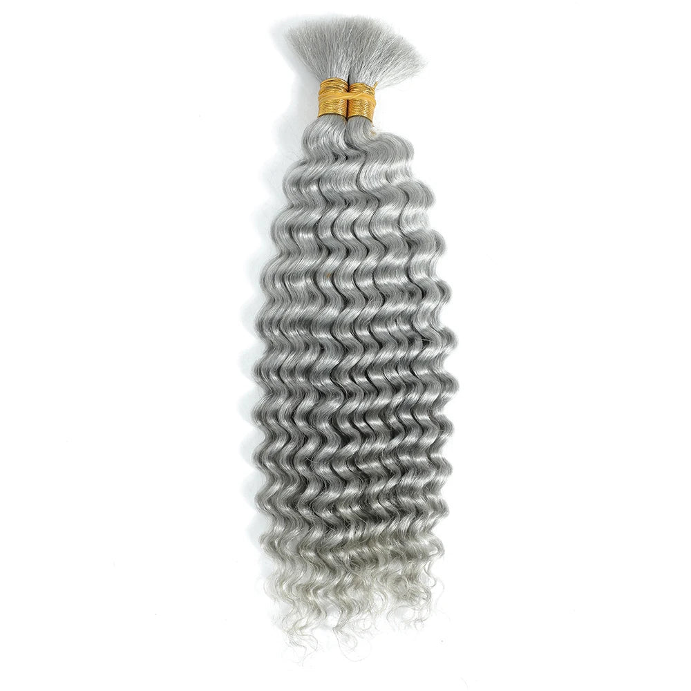 Deep Wave Braiding Hair No Weft Brazilian Virgin Extensions