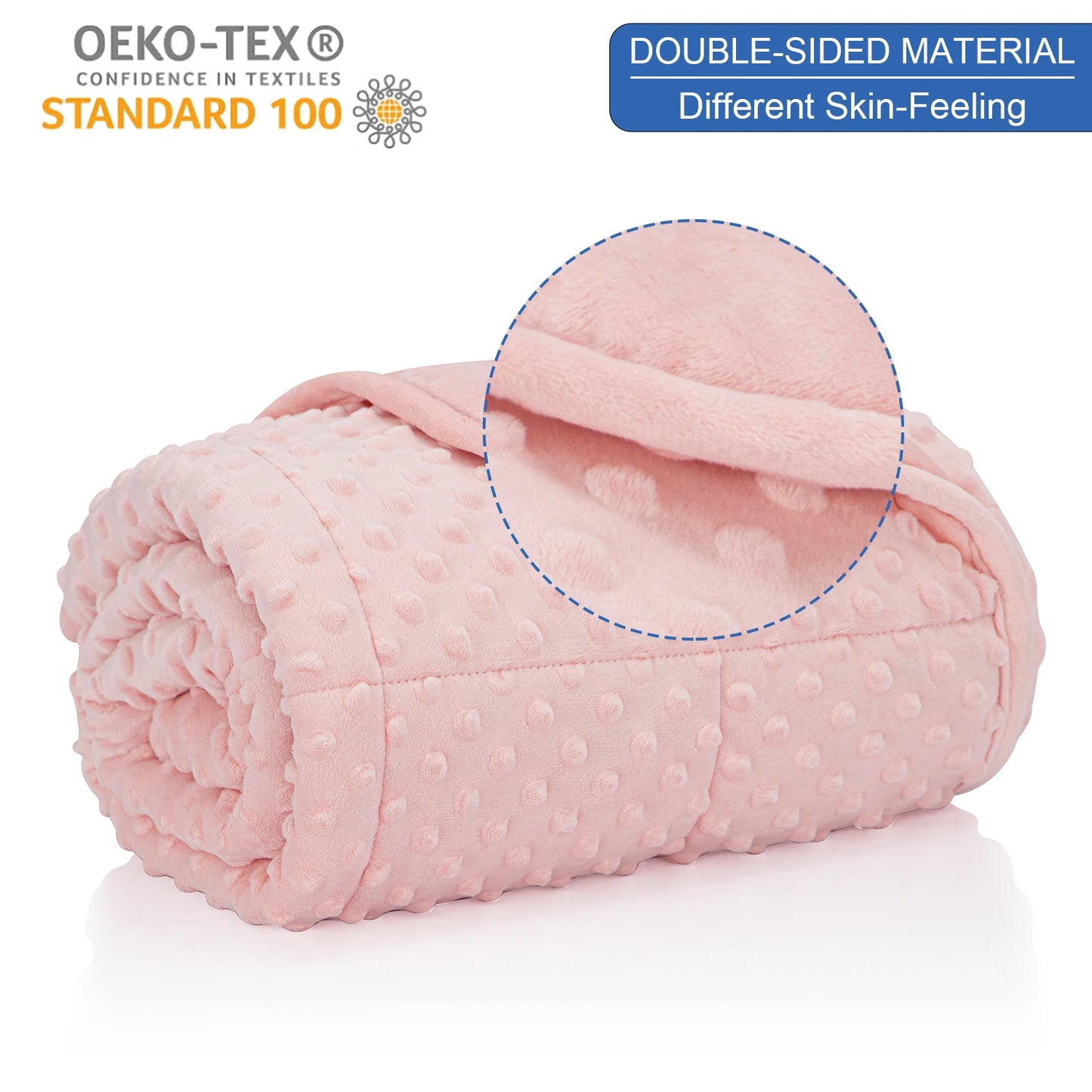 Pink Breathable Soft Minky Weighted Throw Blanket All Season