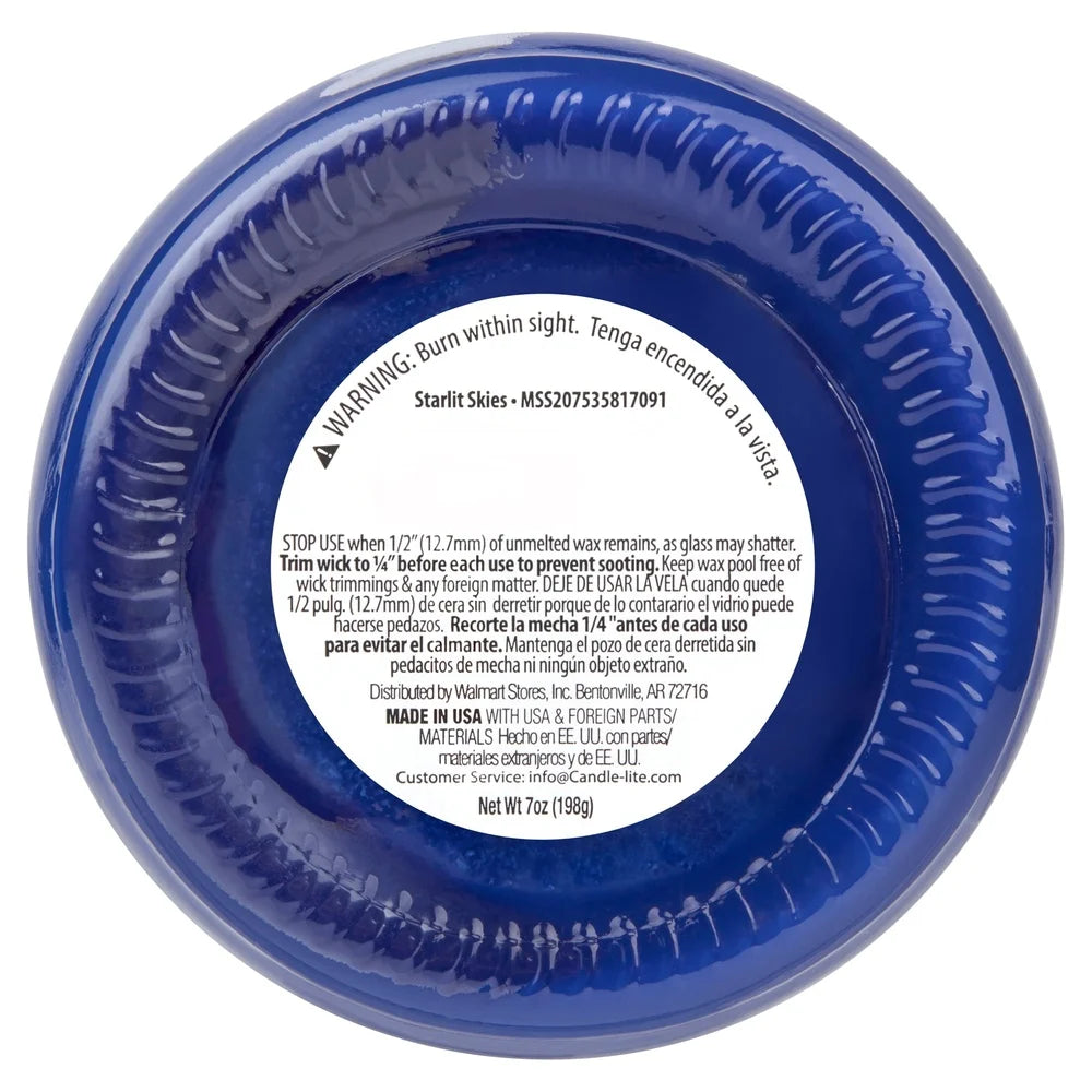 3 Pack Scented Jar Candles Starlit Skies Gift Set Home