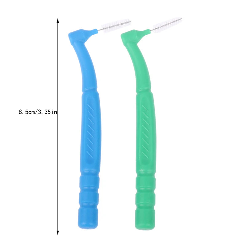 10PCS L-shaped Orthodontics Braces Interdental Brush Clean Between Teeth Mini Toothbrush Inter Dental Cleaning Travel Portable