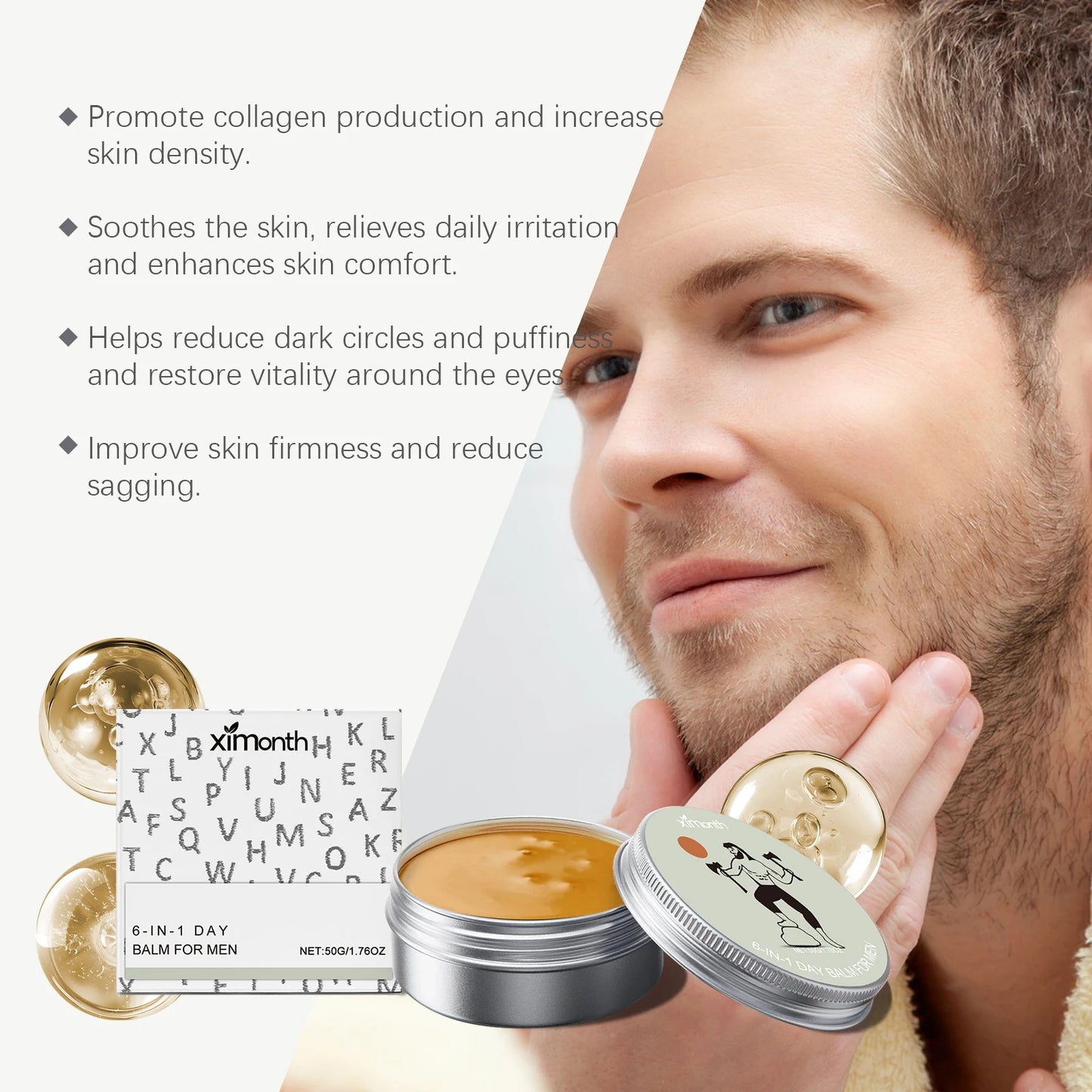 Ximonth Six-in-One Day Cream Gentle Care Moisturizing Moisturizing Refreshing Soft Tender Tight Skin Cream