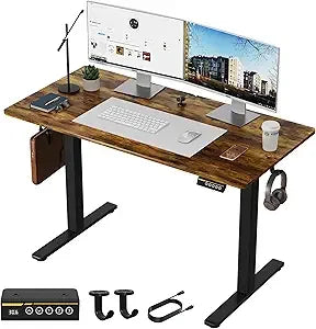 Electric Standing Desk Adjustable Height 53x24 Wheels