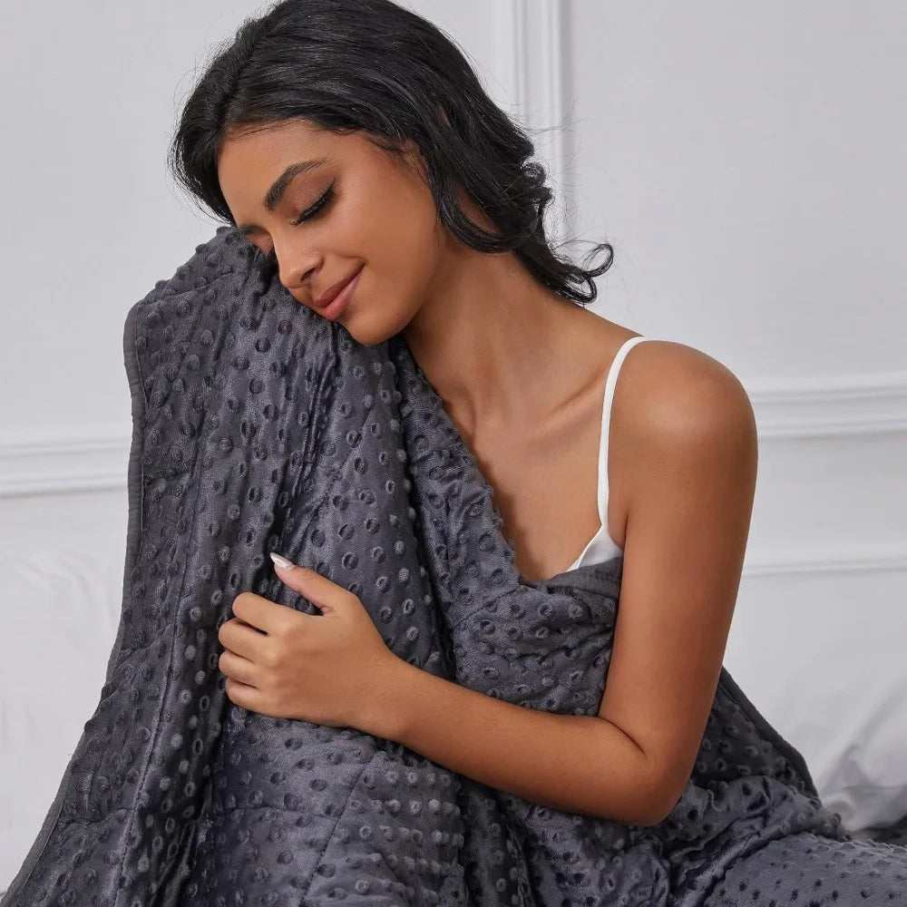 Premium Weighted Blanket Ten Pound Glass Beads Bamboo Fiber