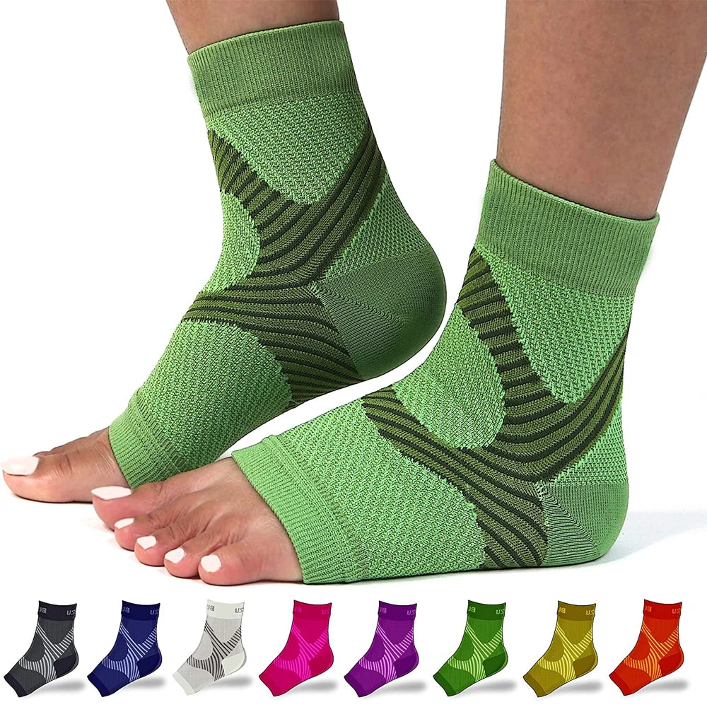 1pair  Ankle Support Plantar Fasciitis Compression Socks for Women and Men,Ankle Compression Sleeve for Basketball Football