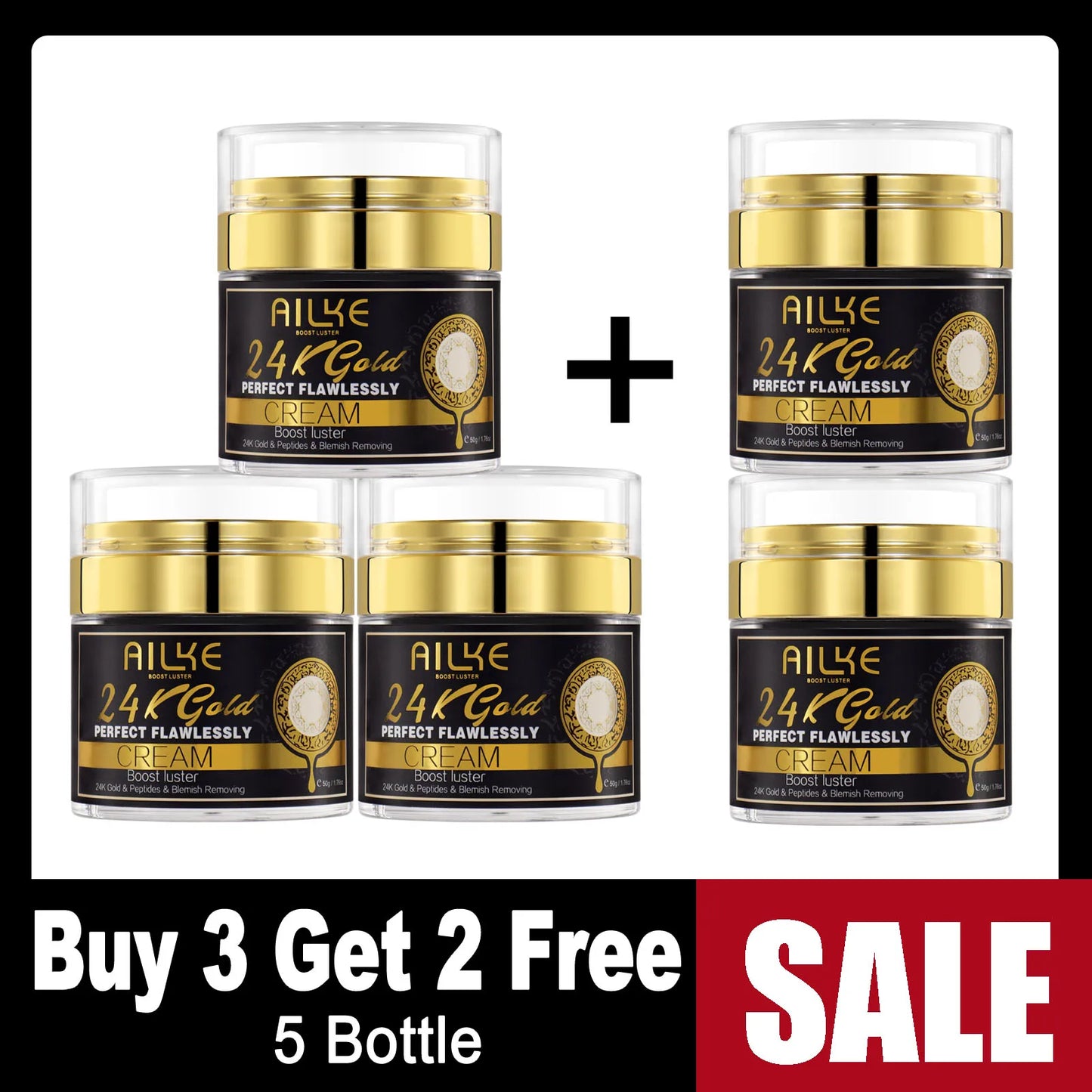 Ailke 24K Gold Flawless Body Oil Whitening Brightening