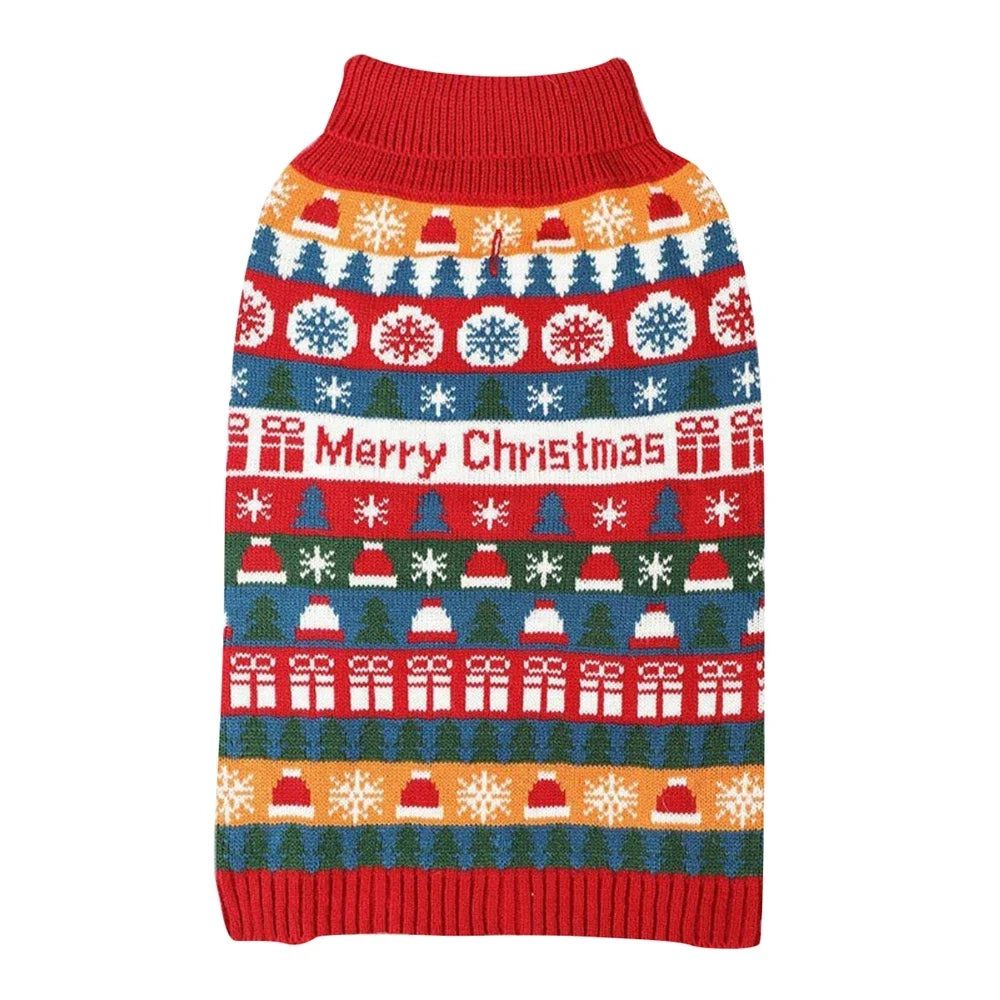 Christmas Dog Sweater for Small Dogs Winter Knitwear Warm