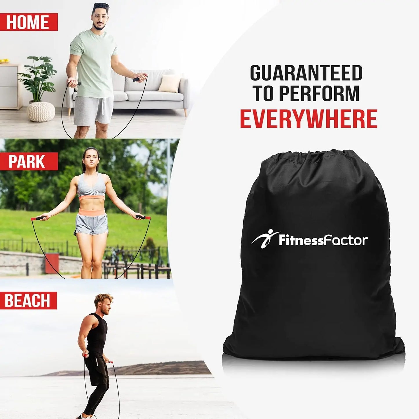 Jump Rope For Fitness And Boxing Adjustable Tangle Free Red