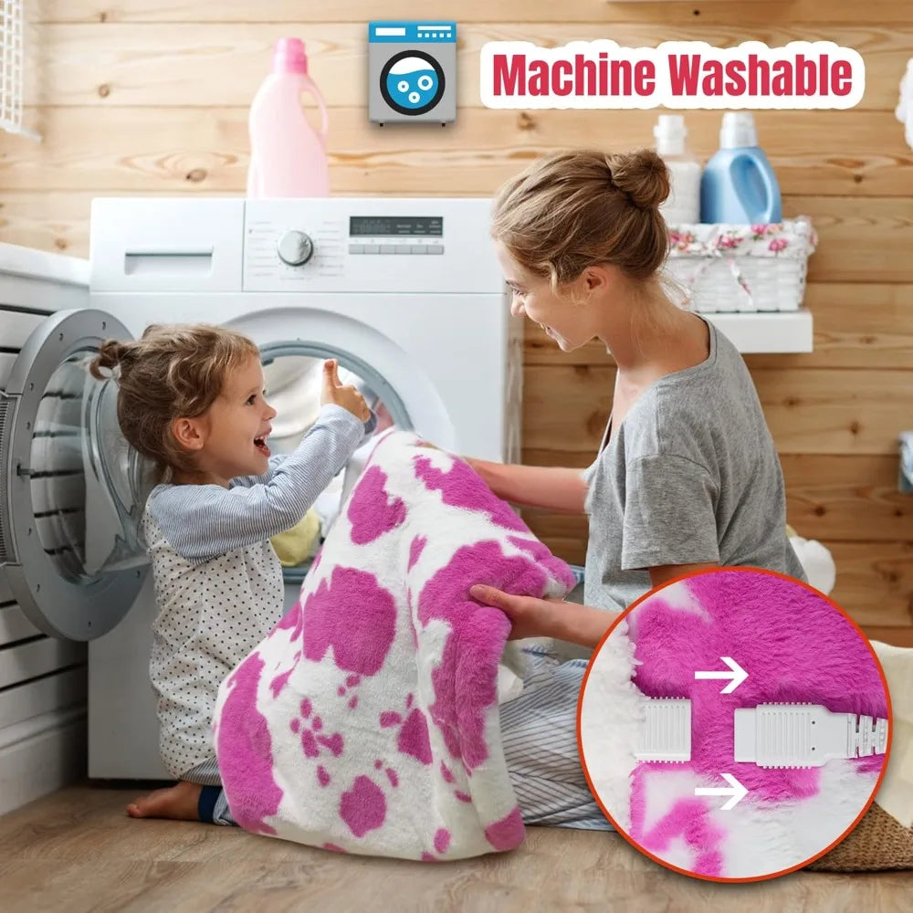 Pink 36 By 48 Weighted Electric Blanket With 12 Settings