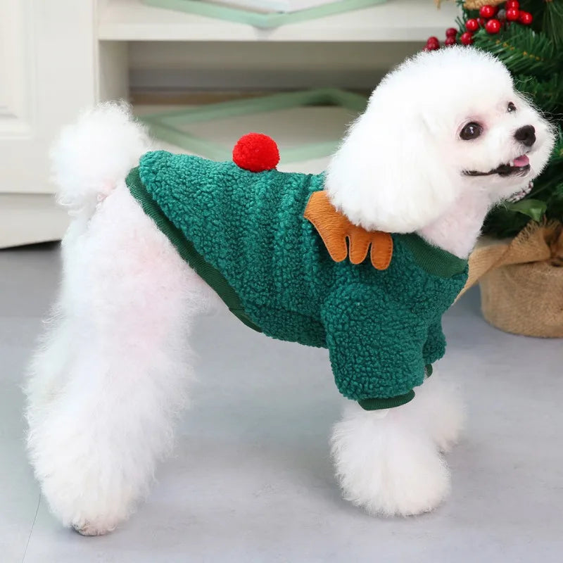 Christmas Pet Fleece Sweater for Small Dogs and Cats